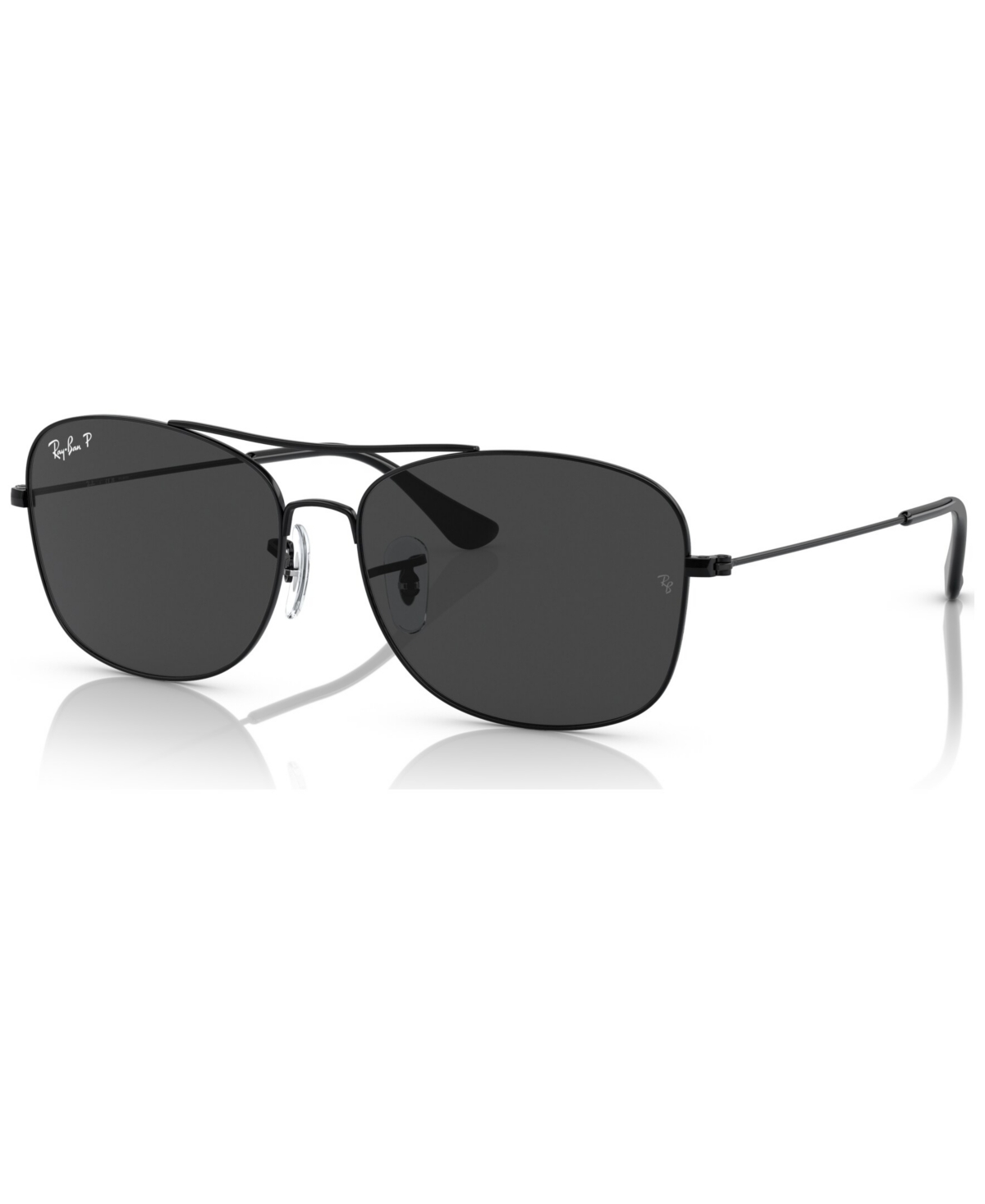 Shop Ray Ban Unisex Polarized Sunglasses, Rb379957-p 57 In Black