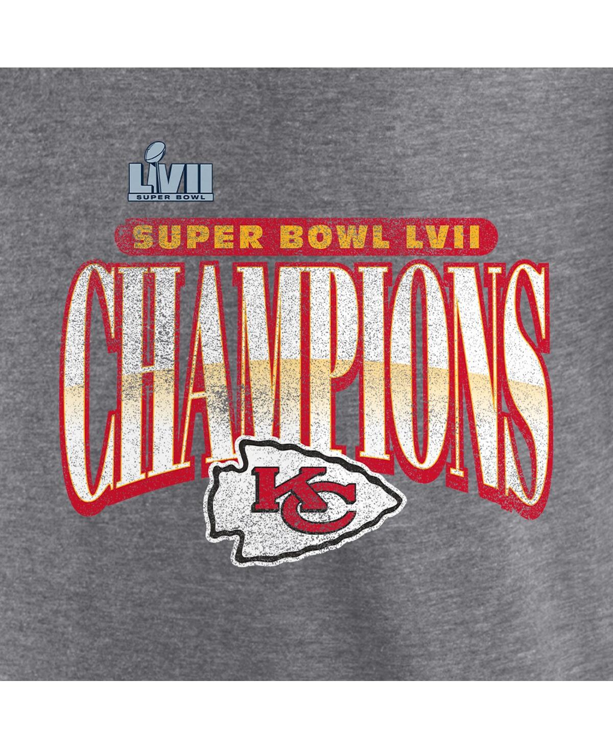 Men's FanaticsKansas City Chiefs Super Bowl Lvii Champions Rewrite History Tri-Blend T-shirt - Heather Gray