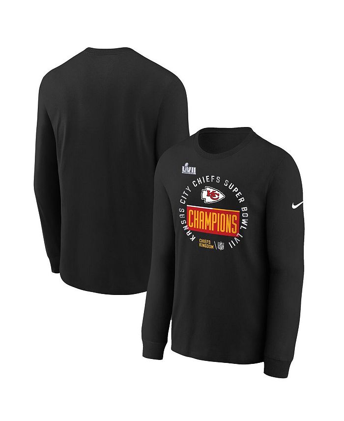  Youth Charcoal Kansas City Chiefs Super Bowl LVII Champions  Locker Room Trophy Collection Long Sleeve T-Shirt : Sports & Outdoors
