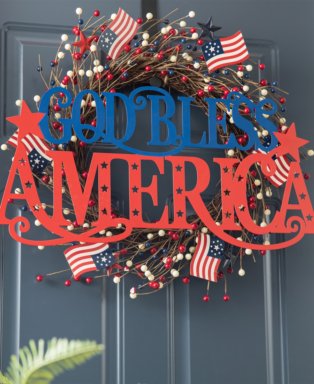 Glitzhome L Patriotic, Americana Metal 