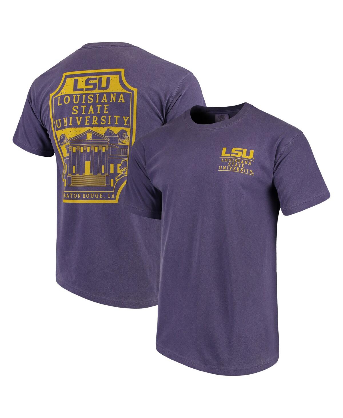 Shop Image One Men's Purple Lsu Tigers Comfort Colors Campus Icon T-shirt