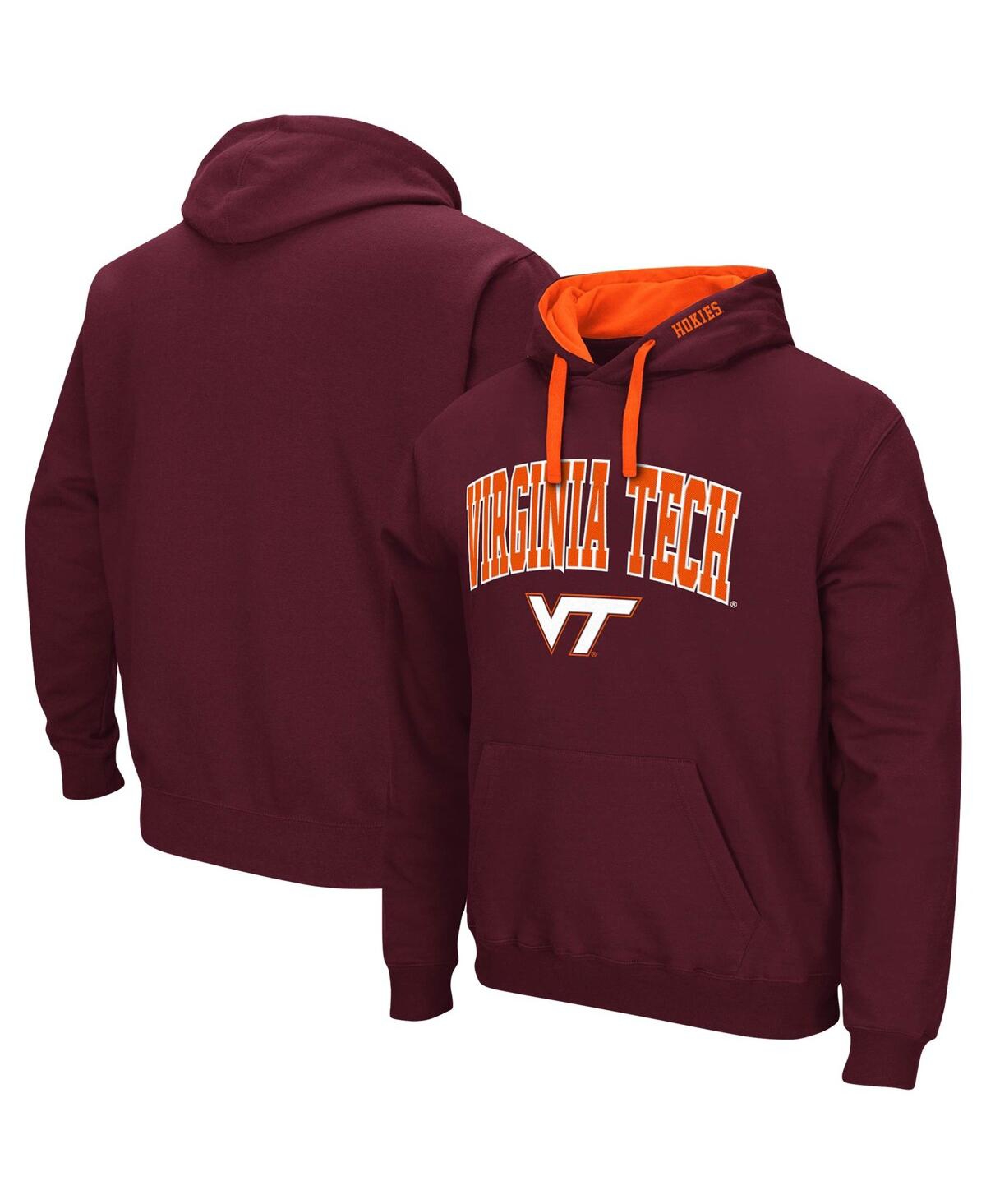 Men's ColosseumVirginia Tech Hokies Big and Tall Arch and Logo 2.0 Pullover Hoodie - Maroon