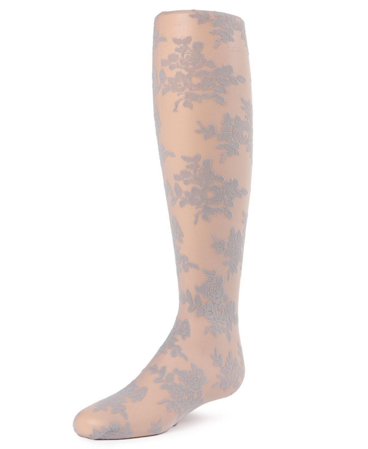 MeMoi Girls Fancy Floral Sheer Tights
