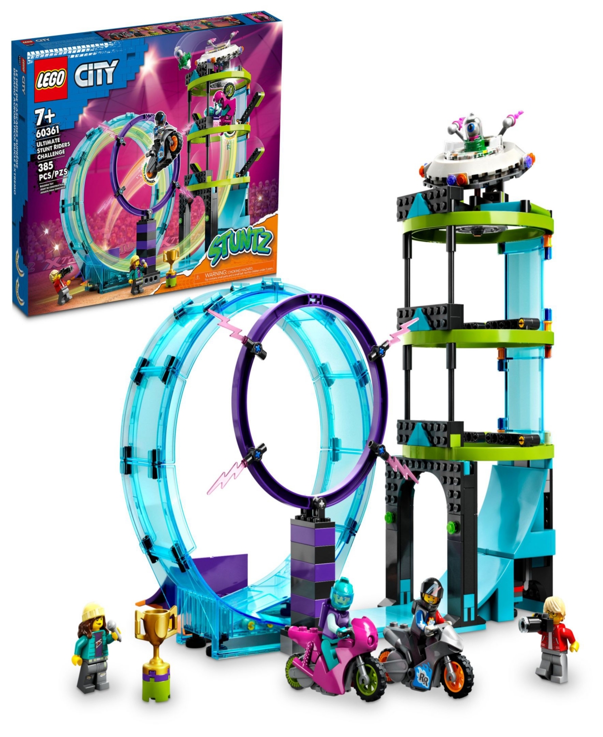 Lego Kids' City Ultimate Stunt Riders Challenge, 385 Pieces In Multicolor