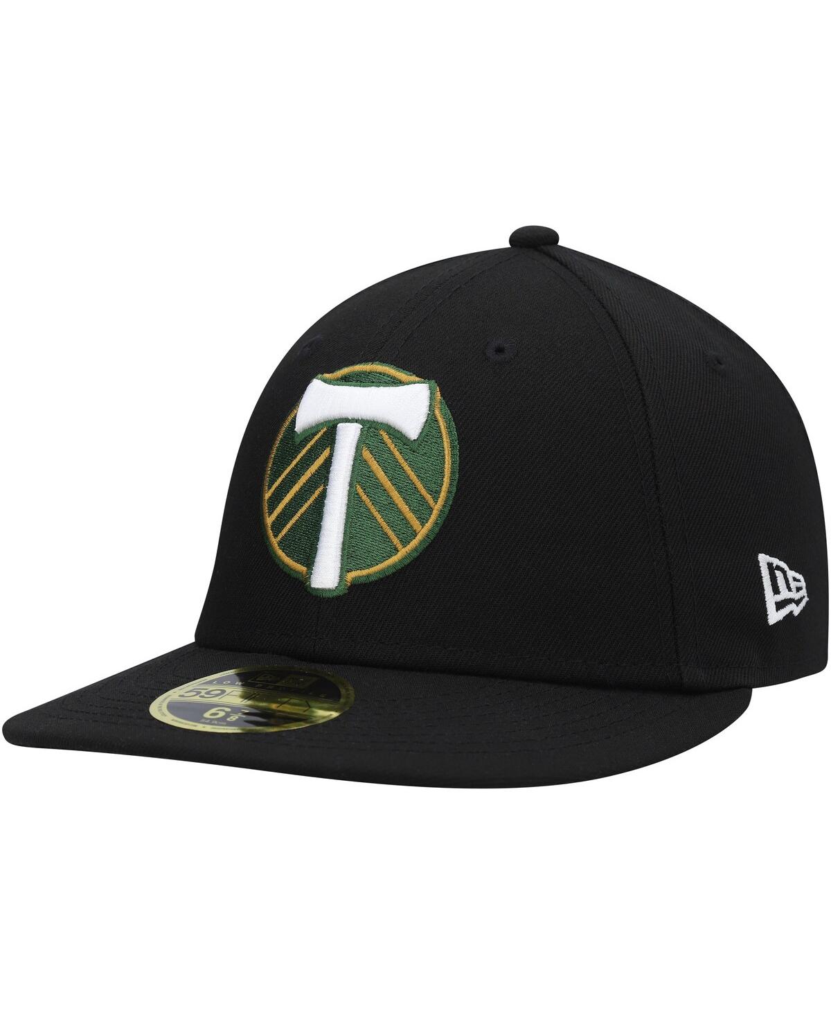 Men's New EraPortland Timbers Primary Logo Low Profile 59FIFTY Fitted Hat - Black