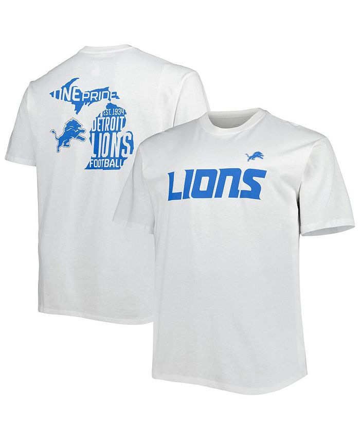 Fanatics Men s White Detroit Lions Big and Tall Hometown