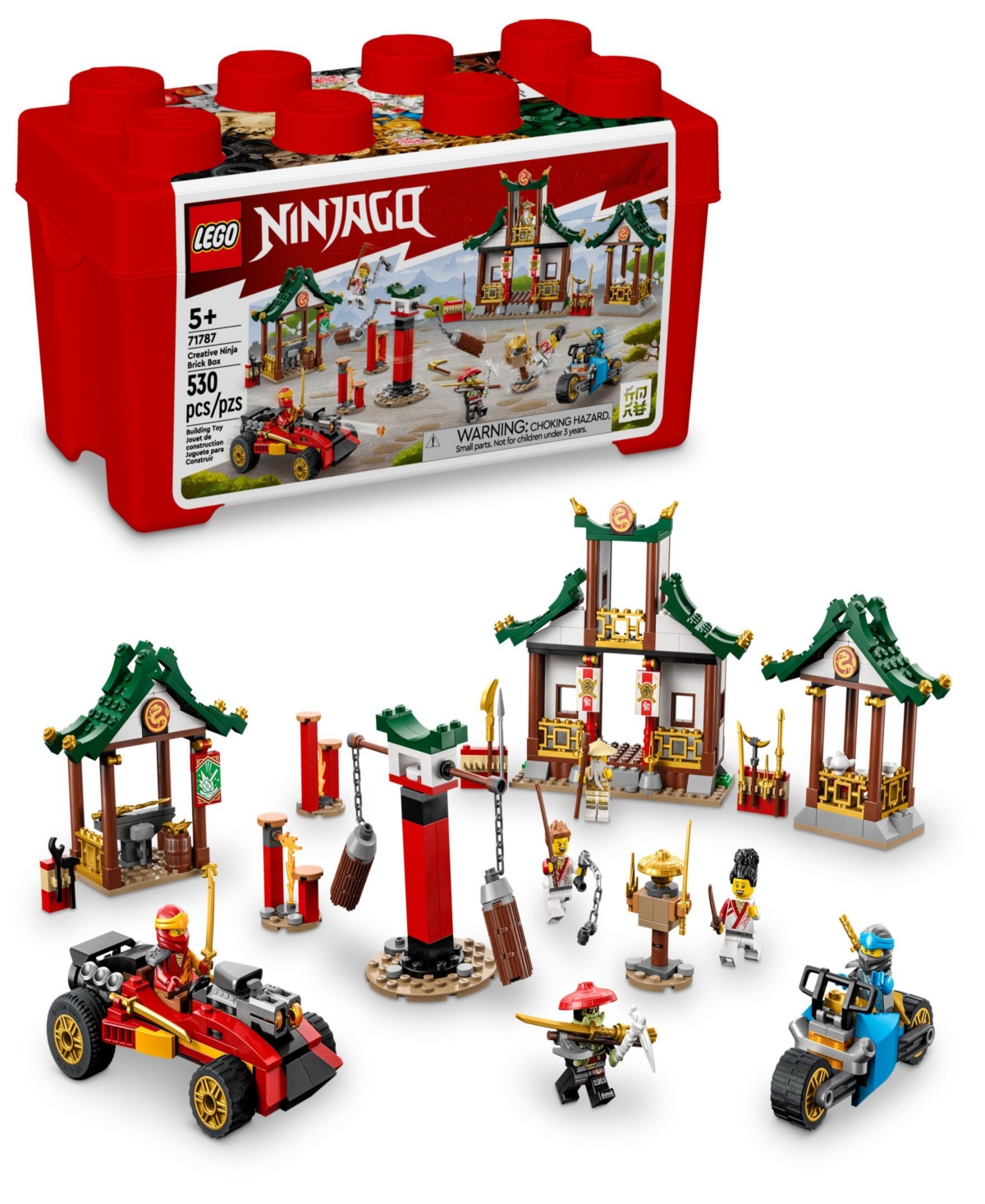 Lego Ninjago Creative Ninja Brick Box 71787 Toy Building Set With Kai, Nya, Master Wu, Apprentices And Bo In Multicolor