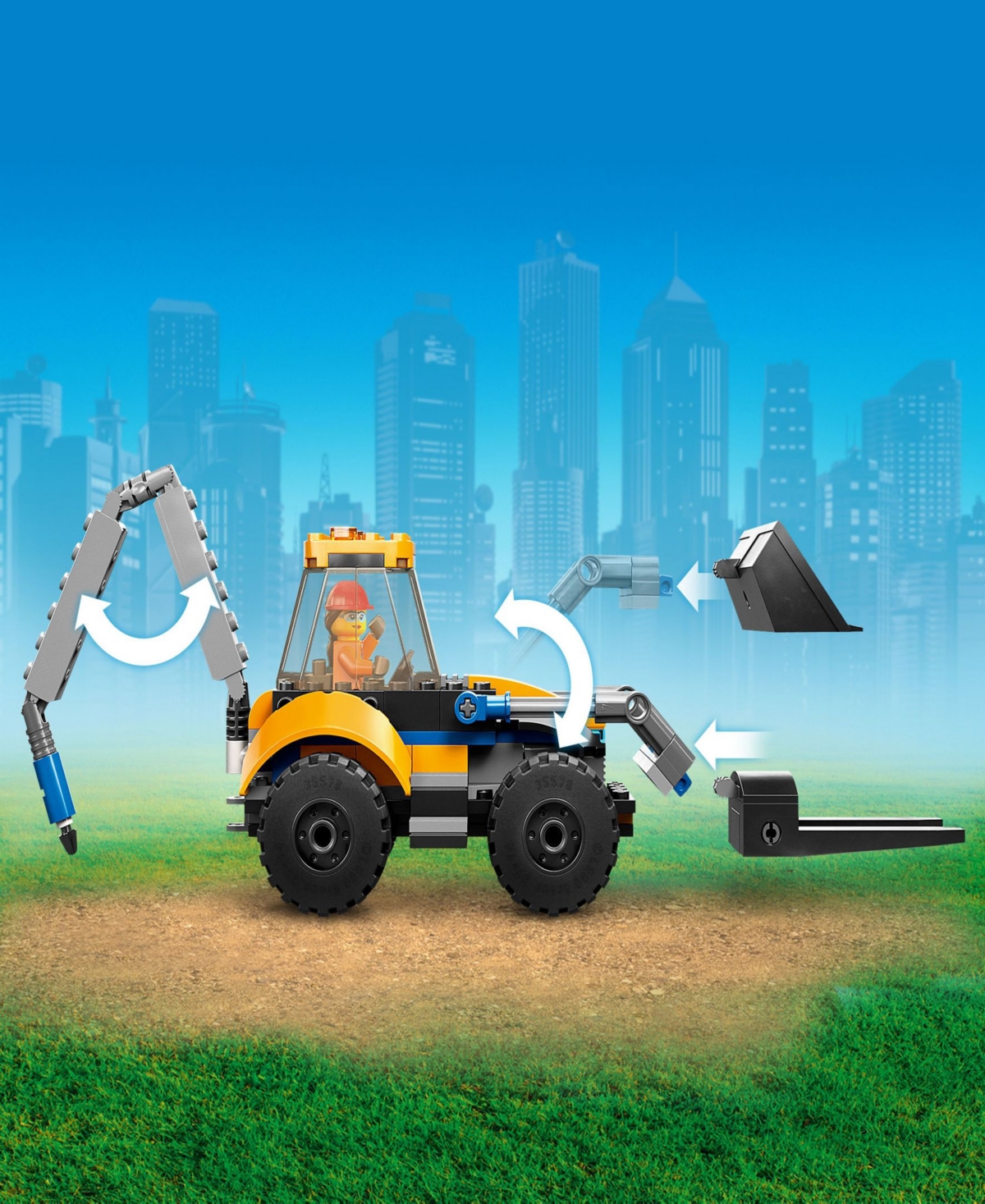 Shop Lego City Great Vehicles Construction Digger 60385 Building Set, 148 Pieces In Multicolor