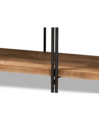 Tarah Modern 60" Rustic and Industrial Finished Wood and Finished Metal Console Table