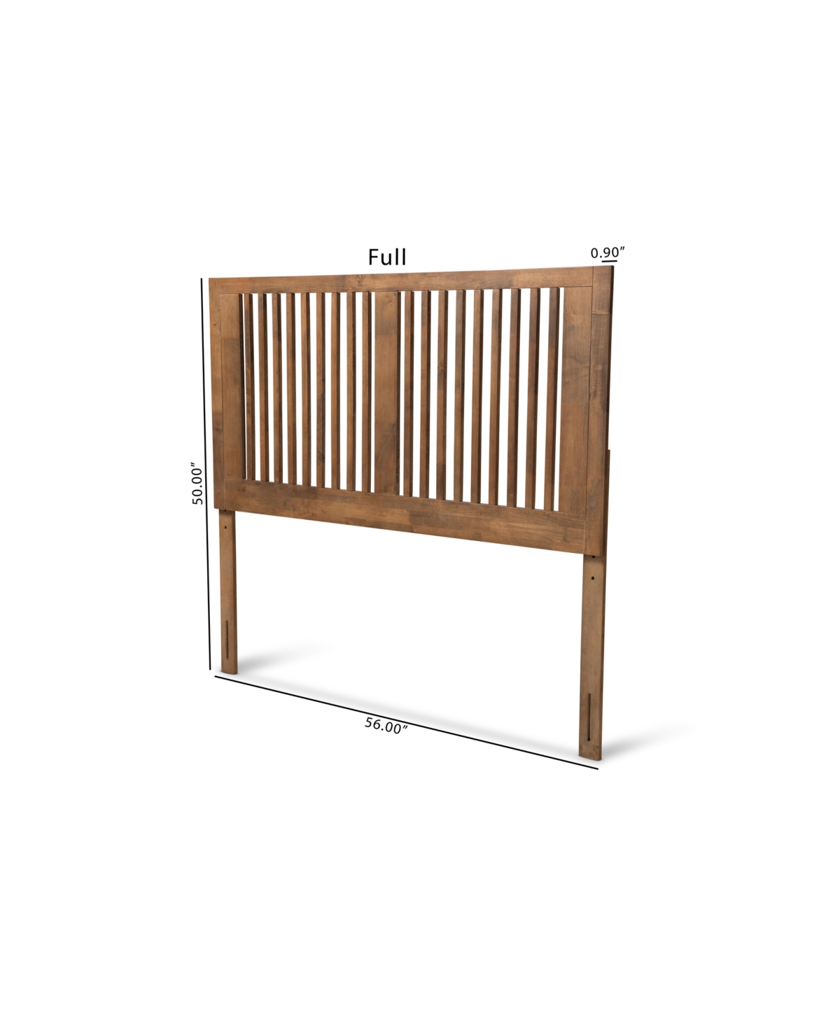 Baxton Studio Harena Modern And Contemporary Transitional King Size Finished Wood Headboard In Ash Walnut