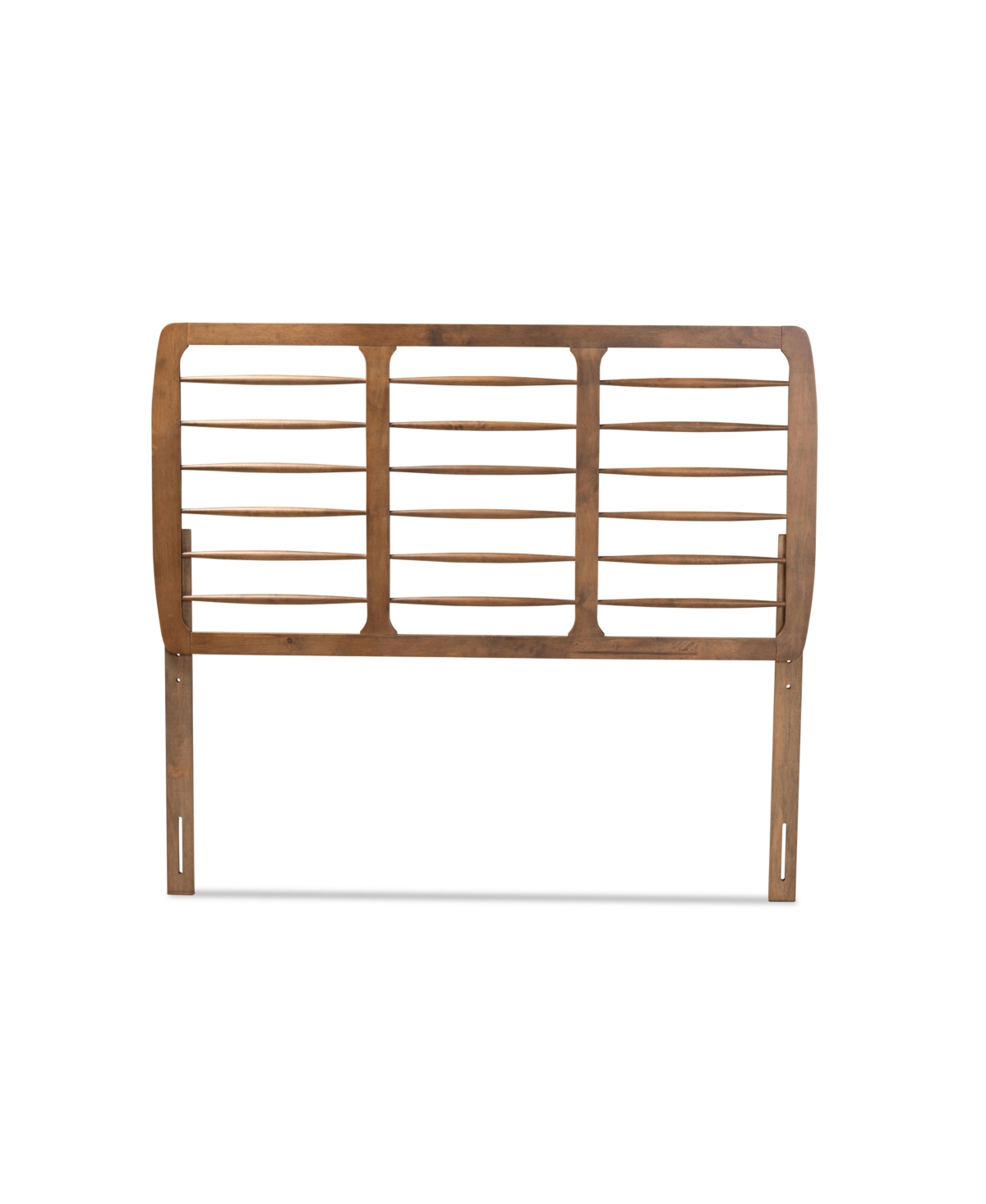 Baxton Studio Carolyn Mid-century Modern Full Size Finished Wood Headboard In Ash Walnut