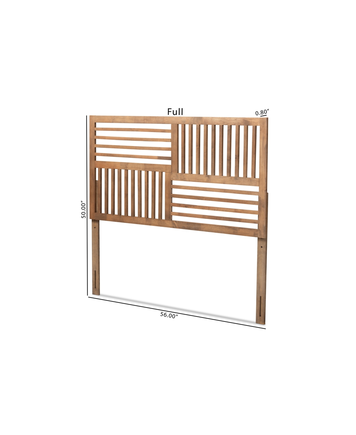 Baxton Studio Adler Modern And Contemporary Transitional Full Size Finished Wood Headboard In Ash Walnut