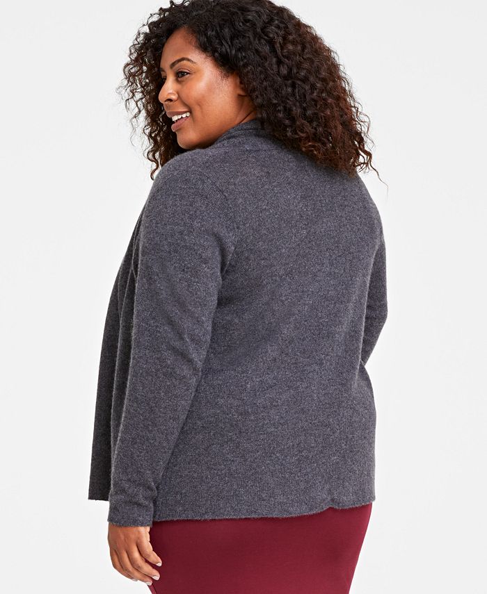 Charter Club Plus Size 100% Cashmere Cardigan, Created for Macy's - Macy's