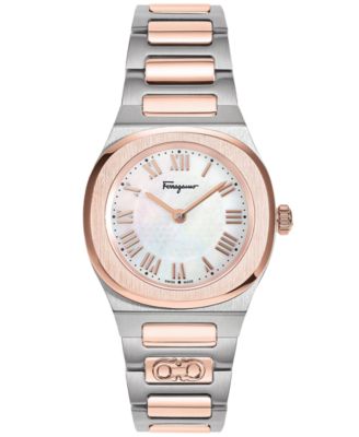Ferragamo - Women's Swiss Elliptical Two-Tone Stainless Steel Bracelet Watch 28mm
