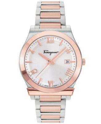 Ferragamo - Men's Swiss Gancini Two-Tone Stainless Steel Bracelet Watch 41mm