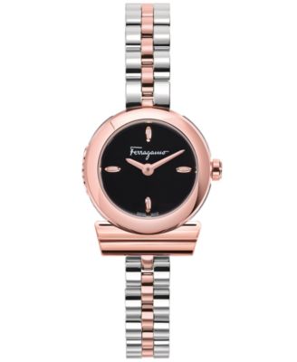 Ferragamo - Women's Swiss Gancini Two Tone Stainless Steel Bracelet Watch 23mm
