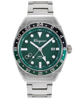 Ferragamo - Men's Swiss SLX GMT Stainless Steel Bracelet Watch 43mm