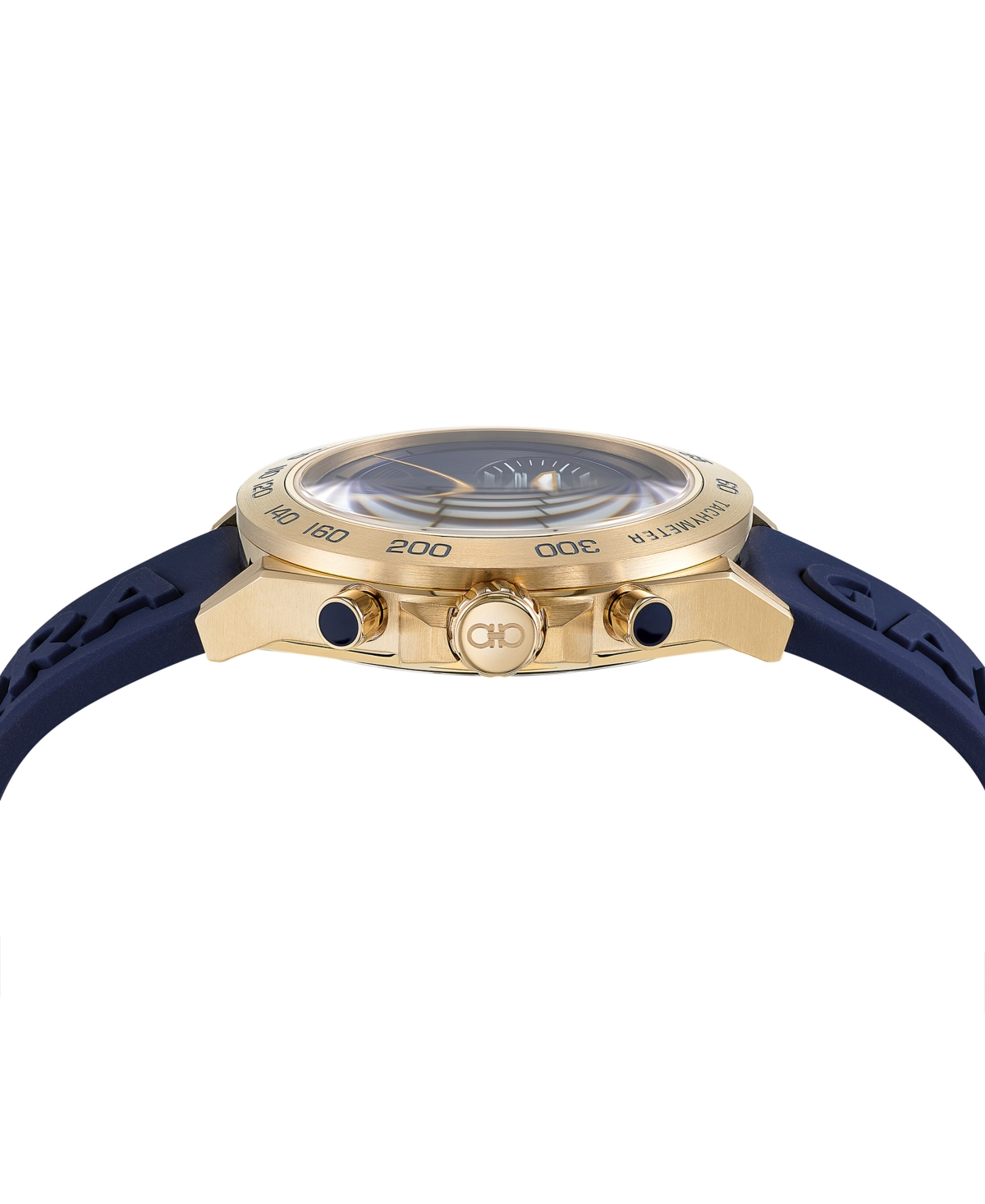 Salvatore Ferragamo Men's Swiss Chronograph Urban Blue Silicone Strap Watch 43mm