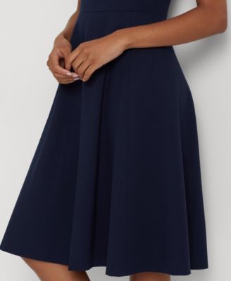 Women's Ponte Fit-and-Flare Dress