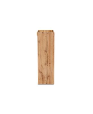 Caspian Modern and Contemporary 43.3" Two-Tone and Finished Wood Shoe Cabinet