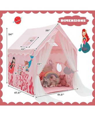 Costway Kids Playhouse Large Children Indoor Play Tent Gift W/ Cotton ...