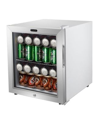 62 Can Capacity Stainless Steel Beverage Refrigerator with Lock
