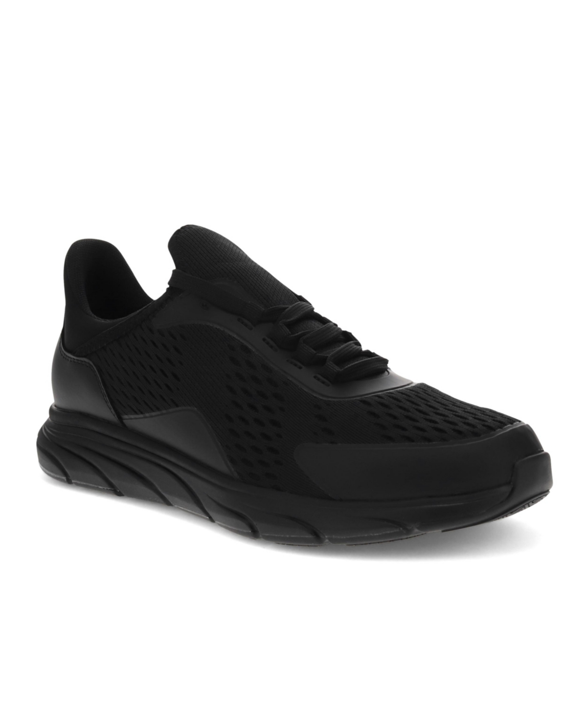 Shop Dockers Men's Torben Slip Resistant Lace-up Sneakers In Black