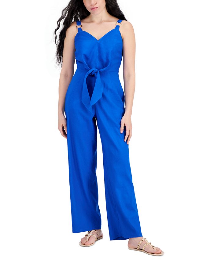 Macy's cheap blue jumpsuit