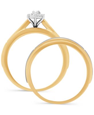 Diamond Bridal Set (1/4 ct. t.w.)in 14k Two-Tone Gold