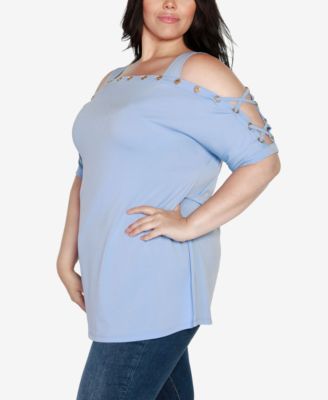 Plus Size Cold Shoulder Top