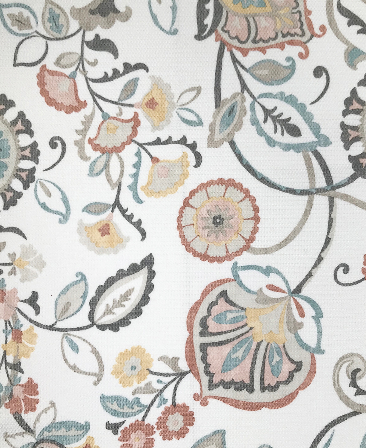 Signy Jacobean Pattern Semi-Sheer Rod Pocket Kitchen Curtain Tier Pair
