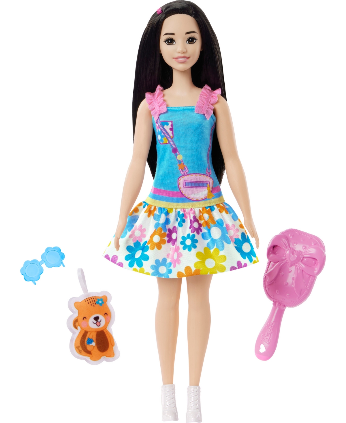 Barbie Kids' My First Doll With Black Hair And Fox In Multi-color
