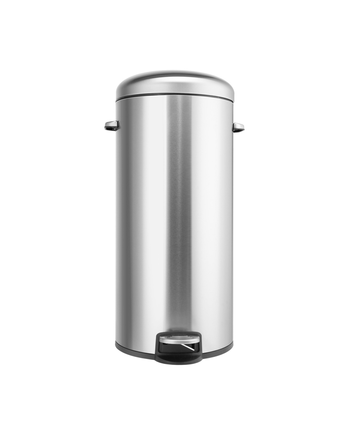 8 Gal./30 Liter Stainless Steel Round Shape Step-on Trash Can for Kitchen - Silver