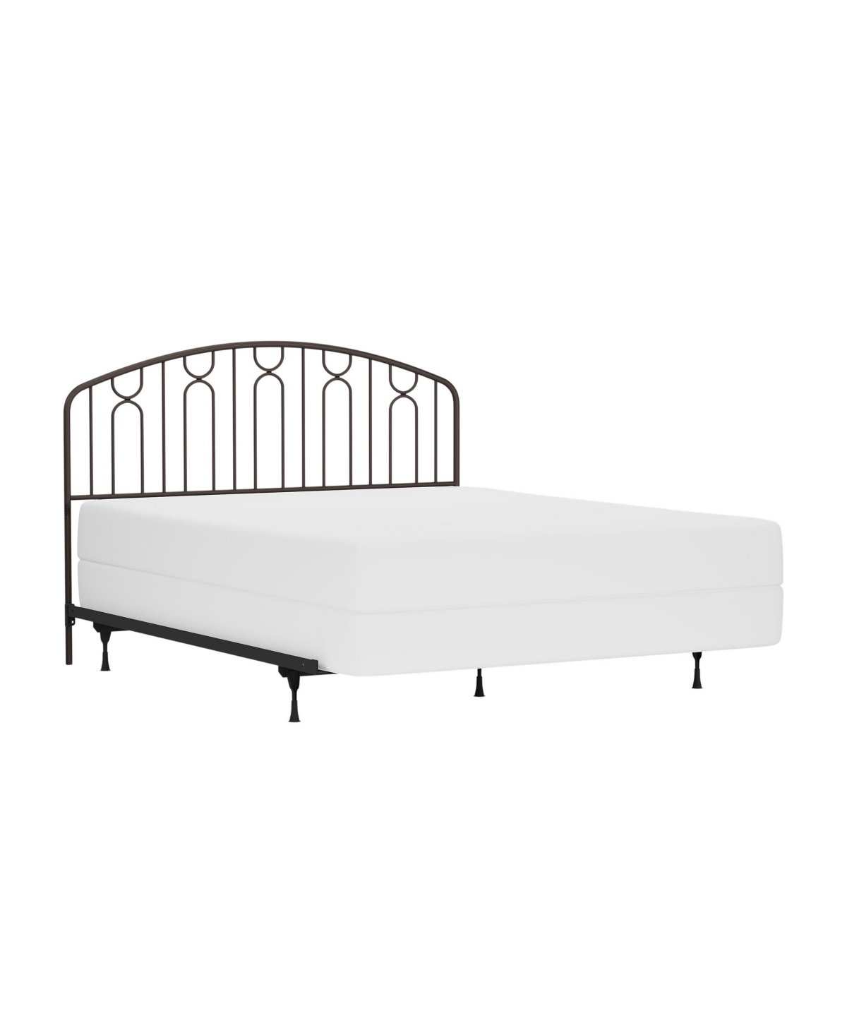 Hillsdale 44" Metal Riverbrooke Furniture Arch Scallop Full/queen Headboard With Frame In Bronze