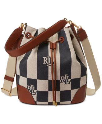 Lauren Ralph Lauren - Andie Logo Canvas Medium Drawstring Bag