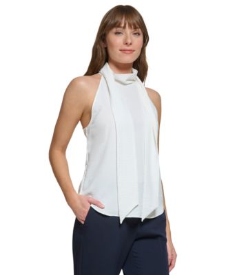 Tommy Hilfiger - Women's Sleeveless Mock-Neck Scarf Top