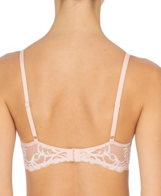Women's Feathers Lace Contour Underwire Plunge Bra 730023