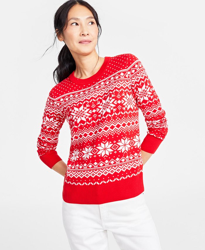 Lauren Ralph Lauren Women's Fair Isle V-Neck Sweater - Macy's