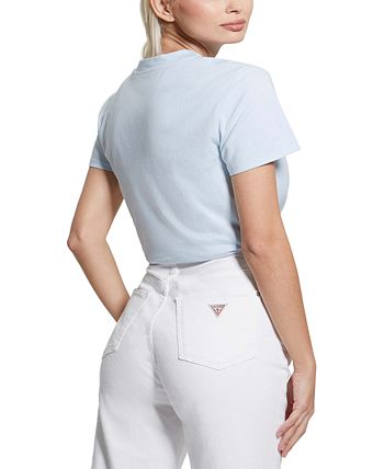 Guess Jeans Blue Organic Cotton Women T-Shirt