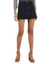 Macy s black discount denim skirt