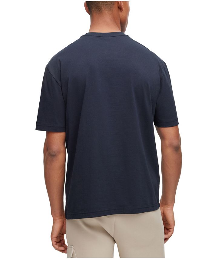Hugo Boss Men's Cotton-Jersey Regular-Fit Tonal Logo T-shirt - Macy's