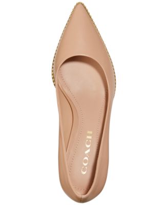 COACH Women's Jackie Kitten-Heel Beadchain Pumps