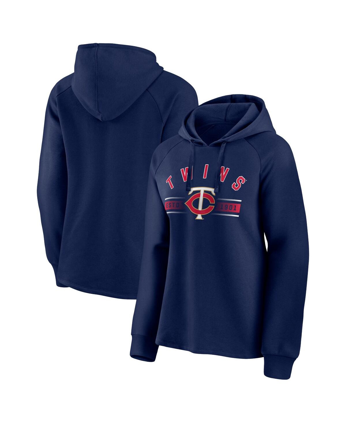 Fanatics Branded Navy Minnesota Twins Perfect Play Raglan Pullover Hoodie In Navy