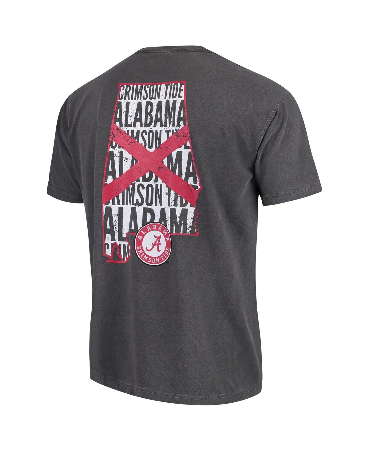 Shop Image One Men's Gray Alabama Crimson Tide Flag Local Comfort Color T-shirt