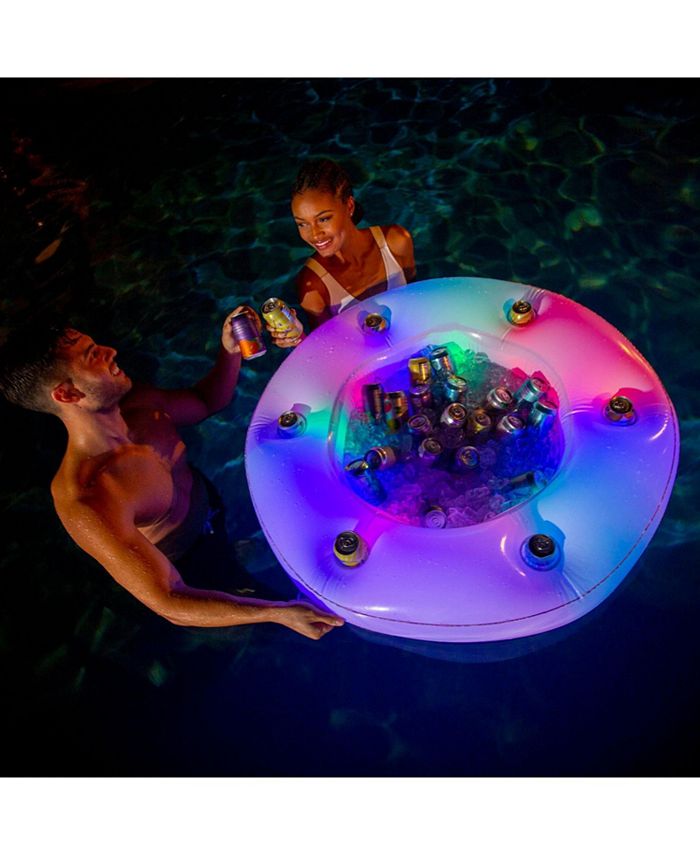 PoolCandy Illuminated LED Inflatable Floating Bar 7 Piece Set - Macy's