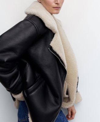 MANGO Women's Faux Shearling-Lined Jacket