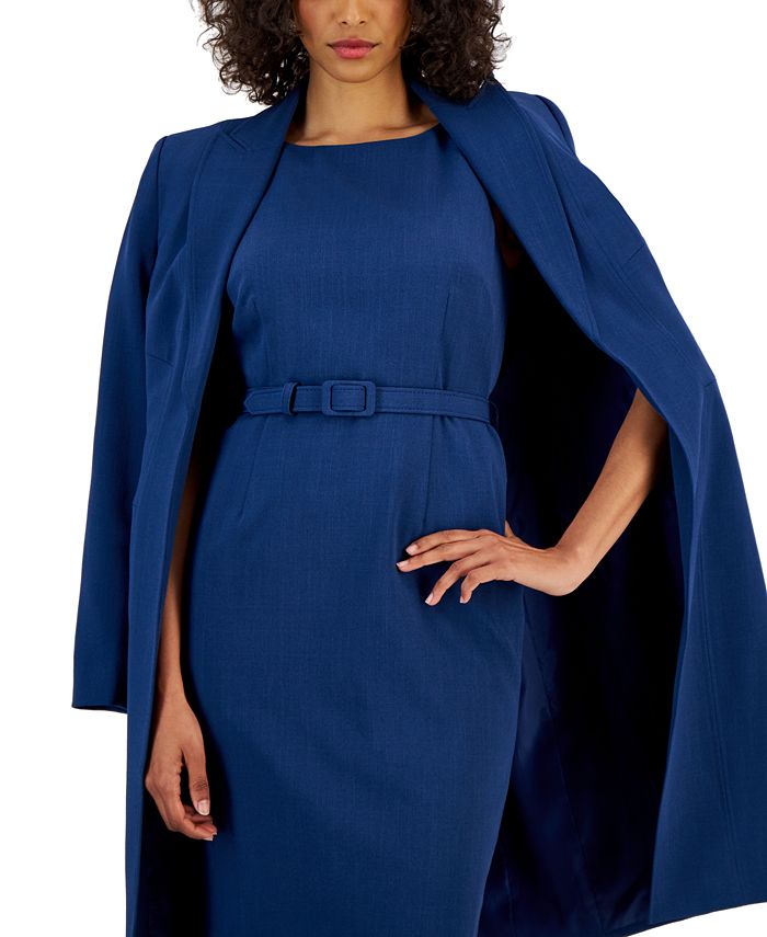 Nipon Boutique Women's Longline Jacket Topper & Belted Sleeveless