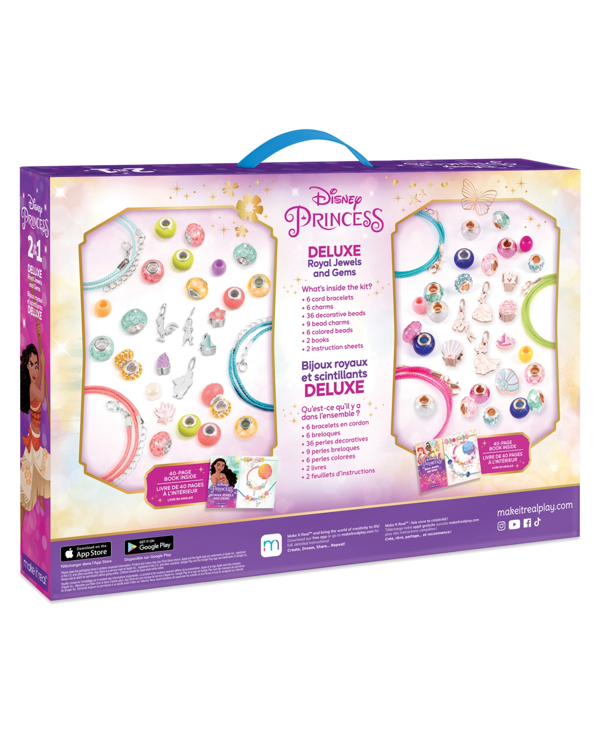 Shop Make It Real 2 In 1 Disney Princess And Moana Royal Jewels And Gems In Multi