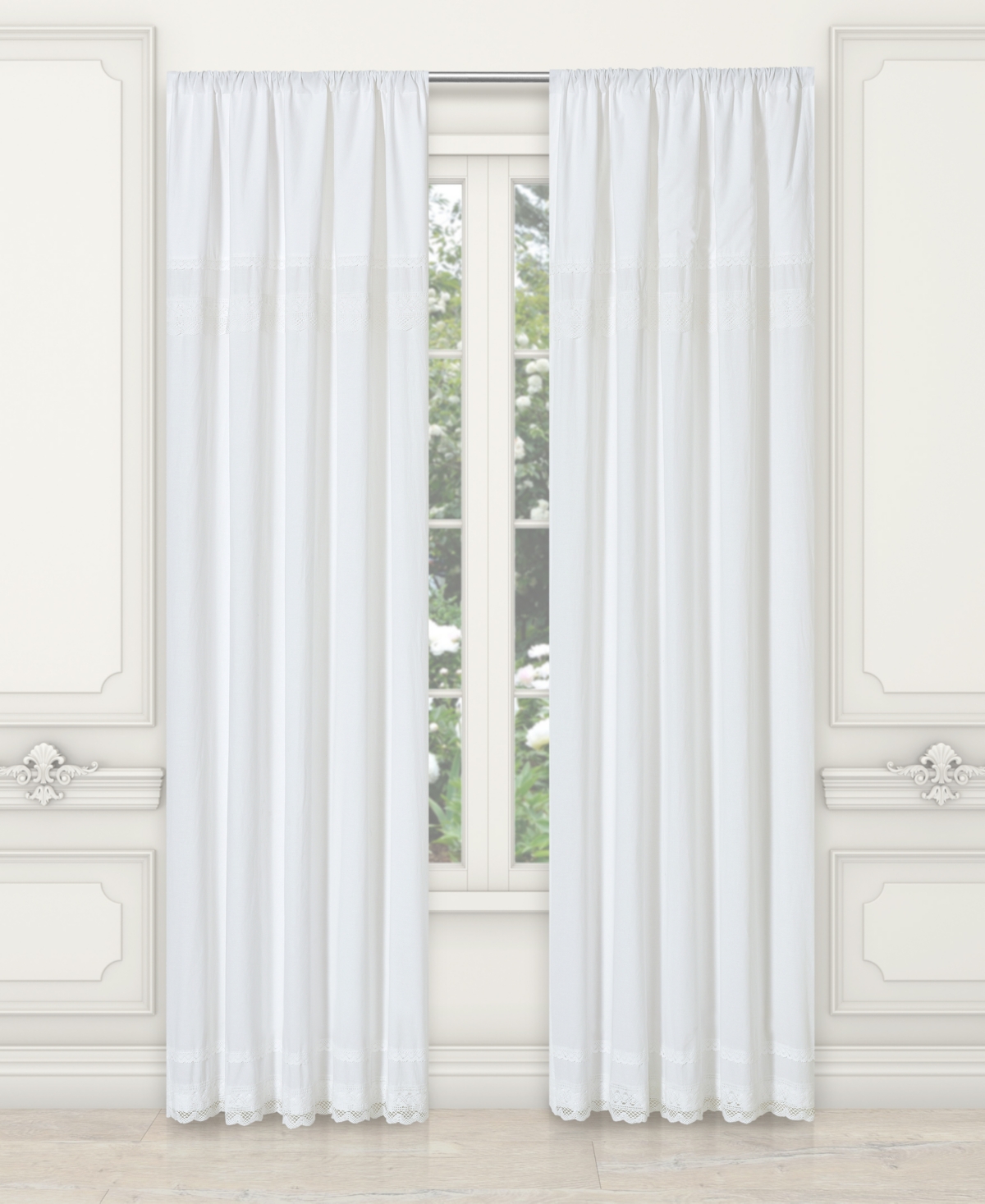 Samantha Window Panel Pair, 84" x 50" - White