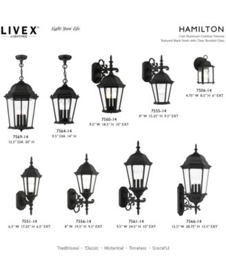 Hamilton 3 Light Outdoor Wall Lantern